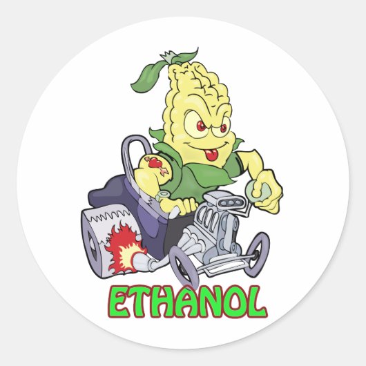 Sticker Rond Bâton chaud à éthanol (Devant)