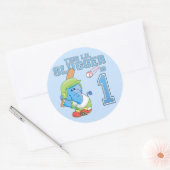 Sticker Rond Bâton classique de base-ball 1er anniversaire Elep (Enveloppe)
