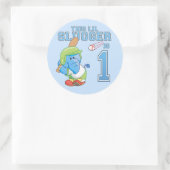 Sticker Rond Bâton classique de base-ball 1er anniversaire Elep (Sac)