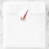 Sticker Rond Bâton de hockey Red Field (Sac)