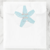 Sticker Rond Bâton de poisson Starfish de plage 3" rond (Sac)