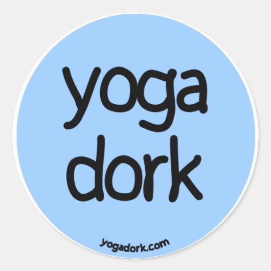 Sticker Rond bâton de yogadork rond bleu (Devant)