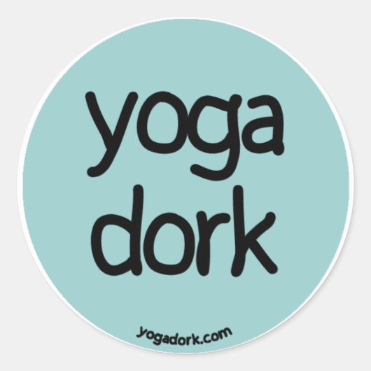 Sticker Rond bâton de yogadork rond turquoise foncé (Devant)