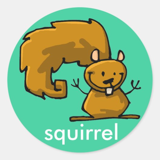 Sticker Rond bâton d'écureuil (Devant)