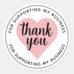 Sticker Rond Bâton en cercle en Merci esthétique minimaliste bl