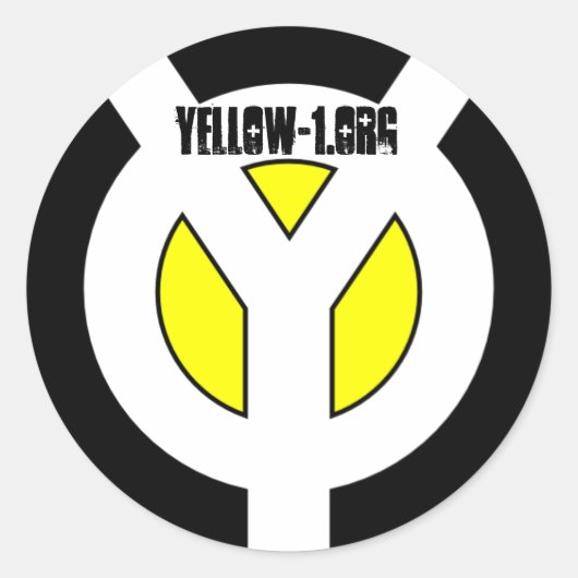 Sticker Rond Bâton jaune (Devant)