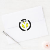 Sticker Rond Bâton jaune (Enveloppe)