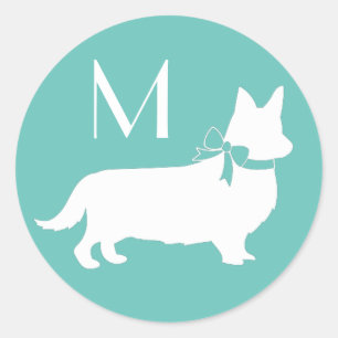 Sticker Rond Bâton rond classique gallois Corgi Pembroke