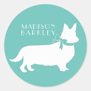 Sticker Rond Bâton rond classique gallois Corgi Pembroke