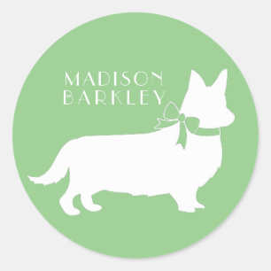 Sticker Rond Bâton rond classique gallois Corgi Pembroke