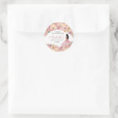 Sticker Rond Bâton rond rose pâle Quinceanera classique (Sac)