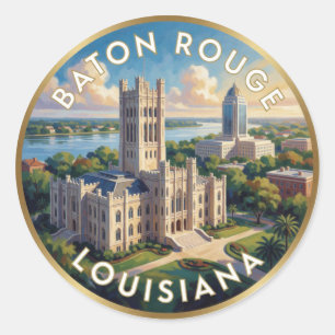 Sticker Rond Baton Rouge Capitole de l'État de Louisiane