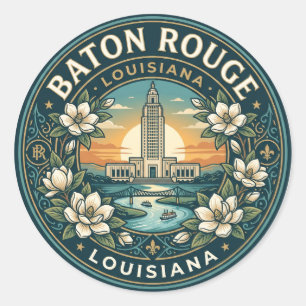 Sticker Rond Baton Rouge États-Unis