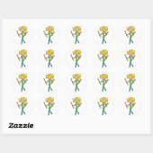 Sticker Rond Baton Twirling (Feuille)