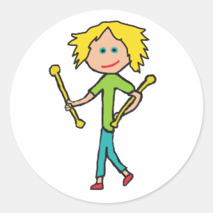 Sticker Rond Baton Twirling
