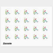Sticker Rond Bâtonnet de lecture (Feuille)