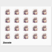 Sticker Rond Bâtonnets de gâteau magnifiques (Feuille)