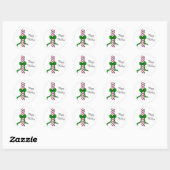 Sticker Rond Bâtonnets de menthe poivrée (Feuille)