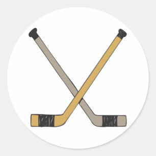 Sticker Rond Bâtons de hockey
