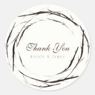 Sticker Rond Bâtons rustiques Bracelets Bracelets Wreath Favori