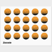 Sticker Rond Bats (Feuille)