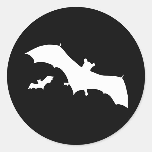 Sticker Rond Bats d'Halloween (Devant)