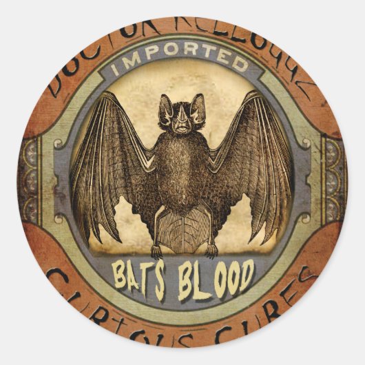 Sticker Rond Bats sang (Devant)