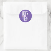 Sticker Rond Bats-toi comme un iel  (Sac)