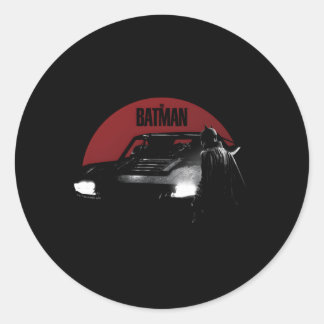 Sticker Rond Batte de chauve lune rouge