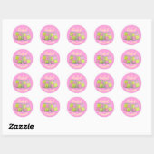 Sticker Rond Battenberg Marzipan Boulangerie de gâteau aux épon (Feuille)