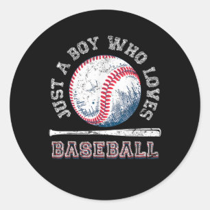 Sticker Rond Batterie des joueurs américains de baseball amateu