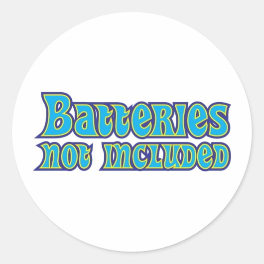 Sticker Rond Batteries non incluses (Devant)