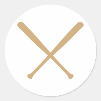 Sticker Rond battes de baseball croisées