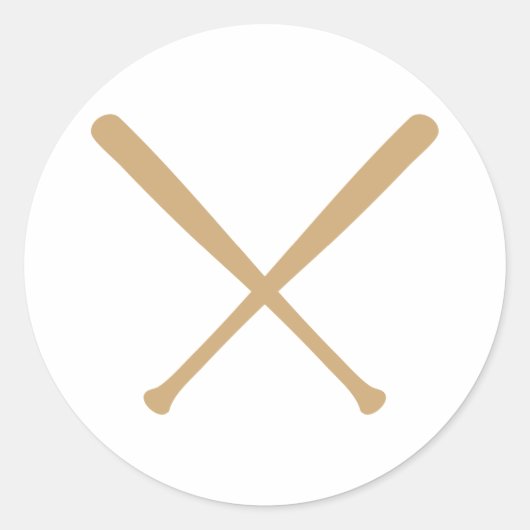 Sticker Rond battes de baseball croisées (Devant)