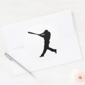Sticker Rond Batteur de baseball (Enveloppe)