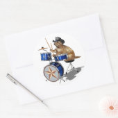 Sticker Rond Batteur de chiens des Prairies (Enveloppe)