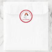 Sticker Rond Batteur d'incendie Anniversaire Fête Favoriser Bal (Sac)