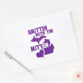 Sticker Rond Battez avec la mitaine (Enveloppe)