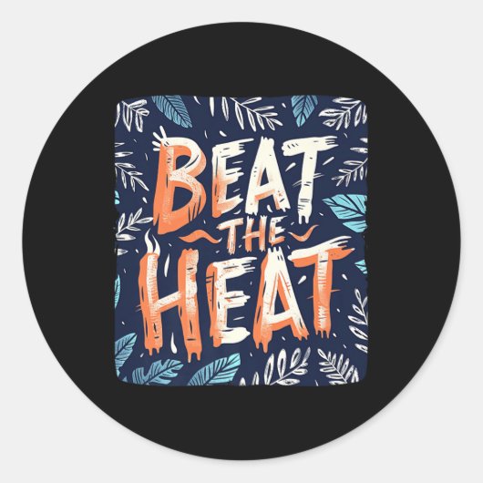 Sticker Rond Battez L'Habillage De Chaleur Pour Les Garçons Et  (Devant)