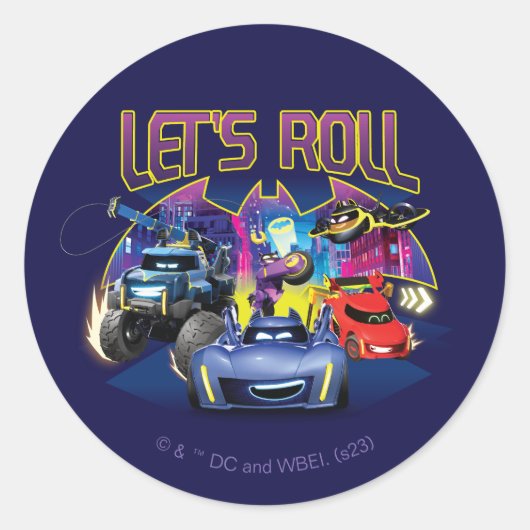 Sticker Rond Batwheel™ Team - Let's Roll (Devant)
