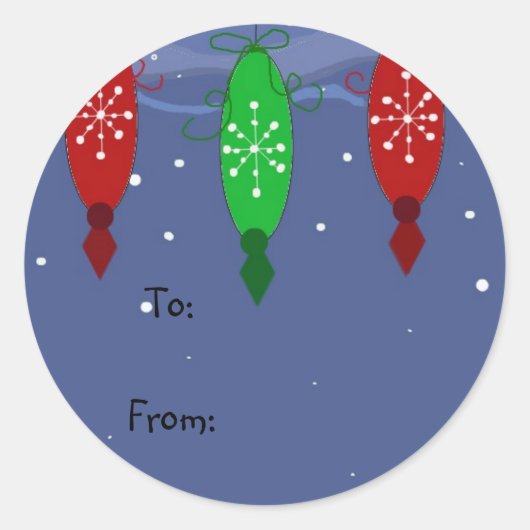 Sticker Rond Baubles à accrochage coloré (Devant)