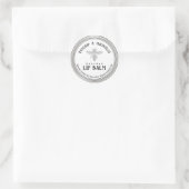 Sticker Rond Baume à lèvres en cire d'abeille Stylisé Bordure e (Sac)