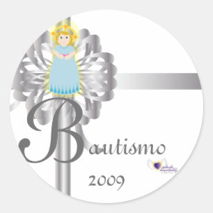 Sticker Rond "Bautismo" ! Autocollant-Personnaliser