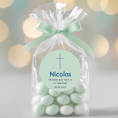 Sticker Rond Bautizo Baptême catholique Christening et Faveurs