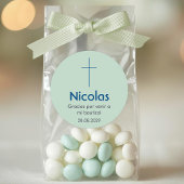 Sticker Rond Bautizo Baptême catholique Christening et Faveurs