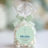 Sticker Rond Bautizo Baptême catholique Christening et Faveurs