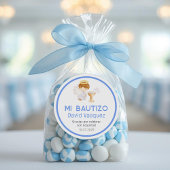 Sticker Rond Bautizo en espagnol mignon Baptême Christening Fav