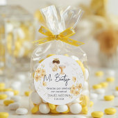 Sticker Rond Bautizo en espagnol mignon Baptême Christening Fav