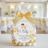 Sticker Rond Bautizo en espagnol mignon Baptême Christening Fav