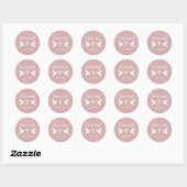 Sticker Rond bautizo rose (Feuille)